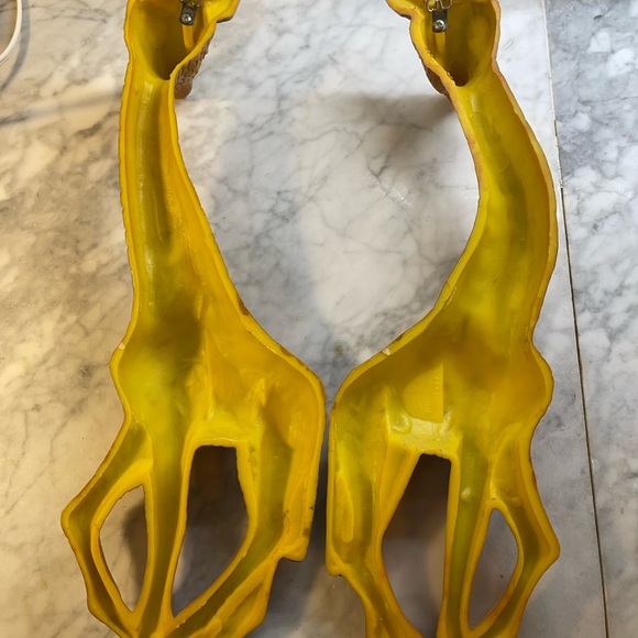 Vtg 1970s Homco 3D Giraffes set of 2 Wall Decor Plastic Kids Room - Picture 5 of 12